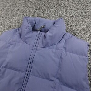 Eddie Bauer Vest Mens M Purple WeatherEdge Goose Down Quilted Insulated Puffer